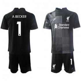 Koszulka Liverpool Bramkarska Alisson Becker 1 Dziecięcy Trzeci Stroje Piłkarskie 2021/22 Krótki Rękaw